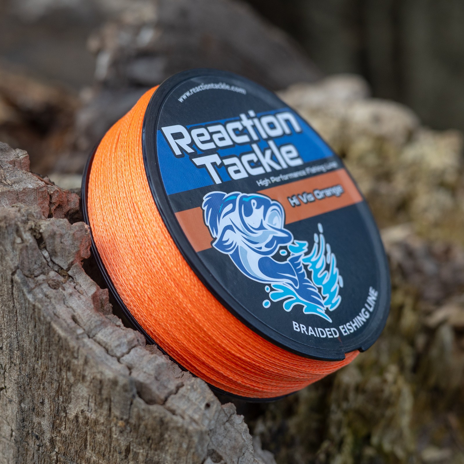 Reaction Tackle High Performance Braided Fishing Line / Braid – Hi Vis Orange