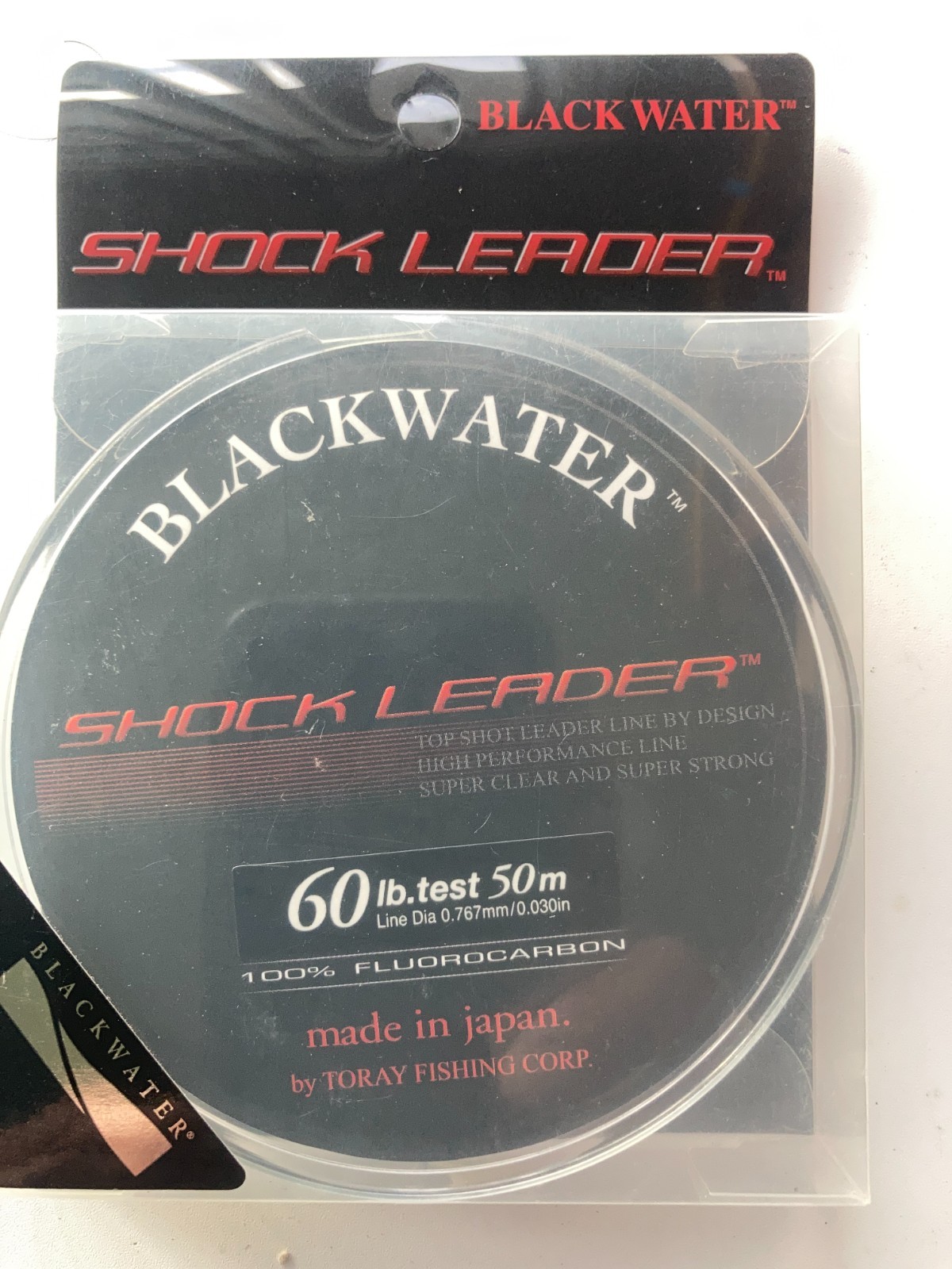 BLACKWATER FLUOROCARBOR SHOCK LEADER 60 POUND 50 METER SPOOL