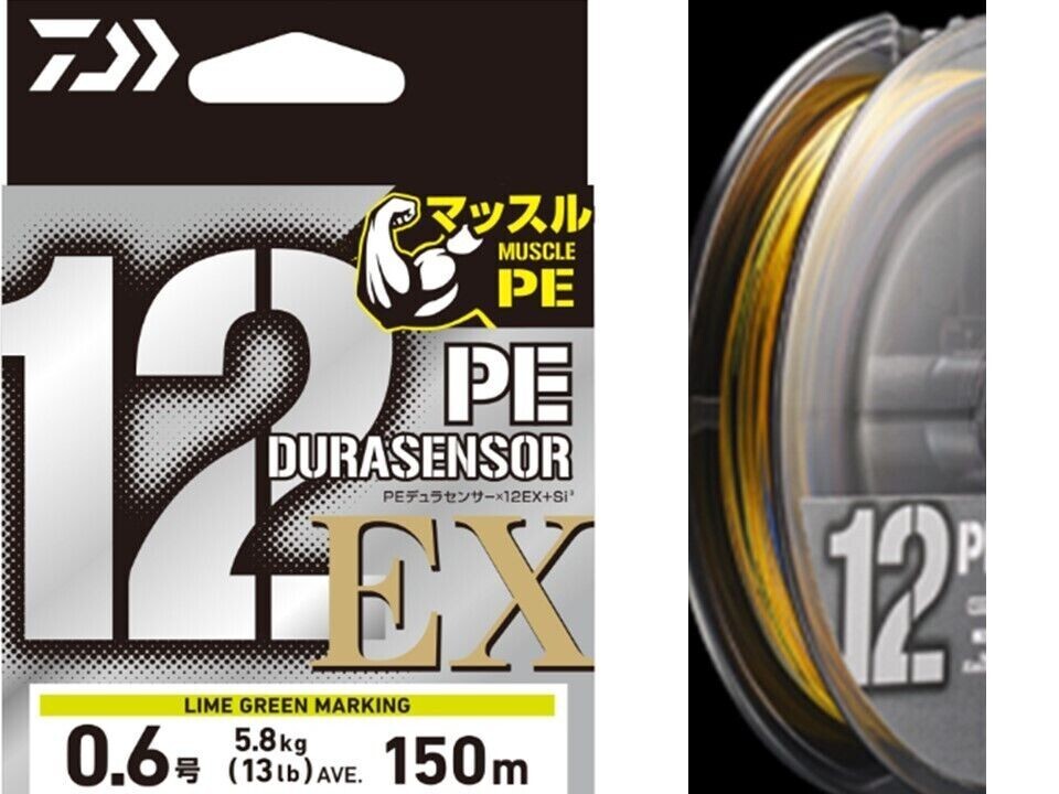 Daiwa Fishing PE Line UVF PE DURA SENSOR×12EX+Si3 300m #2.5-44 lb 5 Colors 1