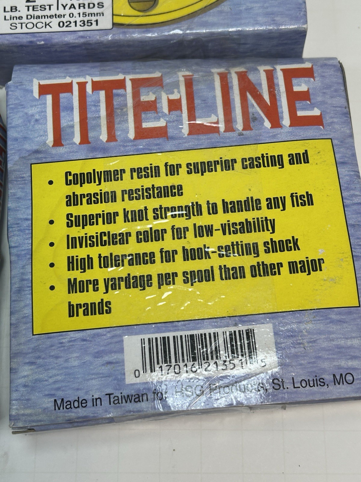 Lot of 7 Tite-Line Copolymer Invisibles Fishing Line 1620 Yards 2lb Test 0.15 Mm