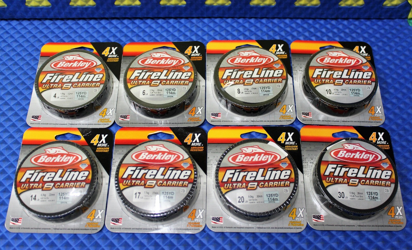 Berkley FireLine Ultra8Carrier 125YDS Crystal BU8FLFS-CY CHOOSE YOUR LINE WEIGHT