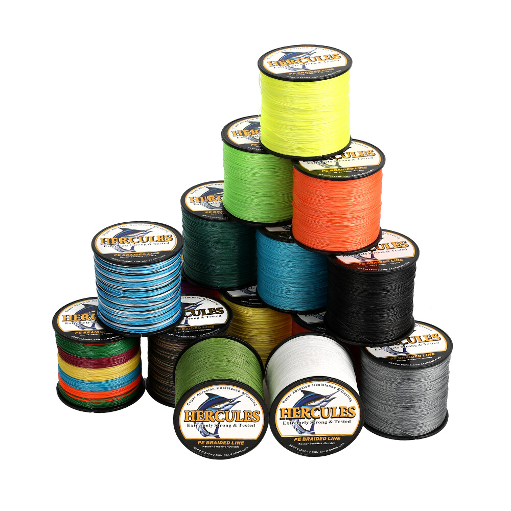 HERCULES 60lbs Braided Fishing Line 328/547/1094Yds 4/8 Strands PE Weave Tackle