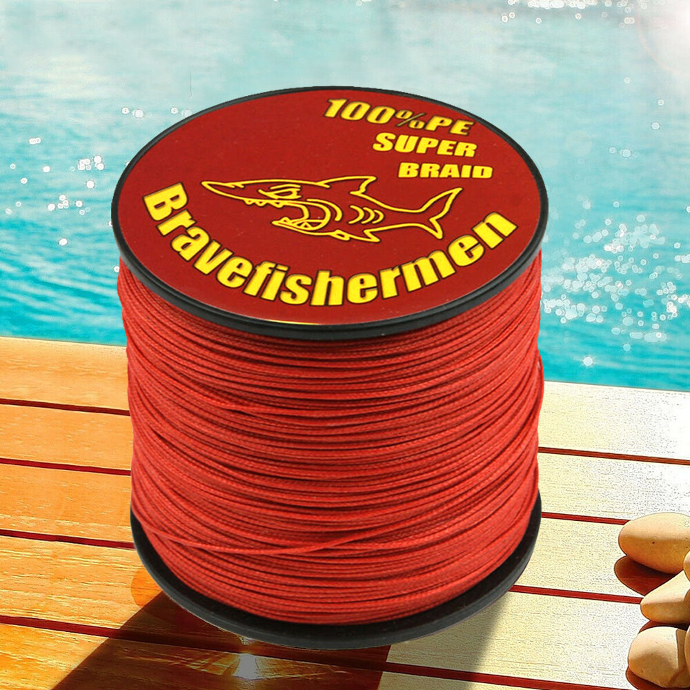 Red 109/328/547/1093Yards Super Strong PE Braided Fishing Line 4 Strands 6-100LB