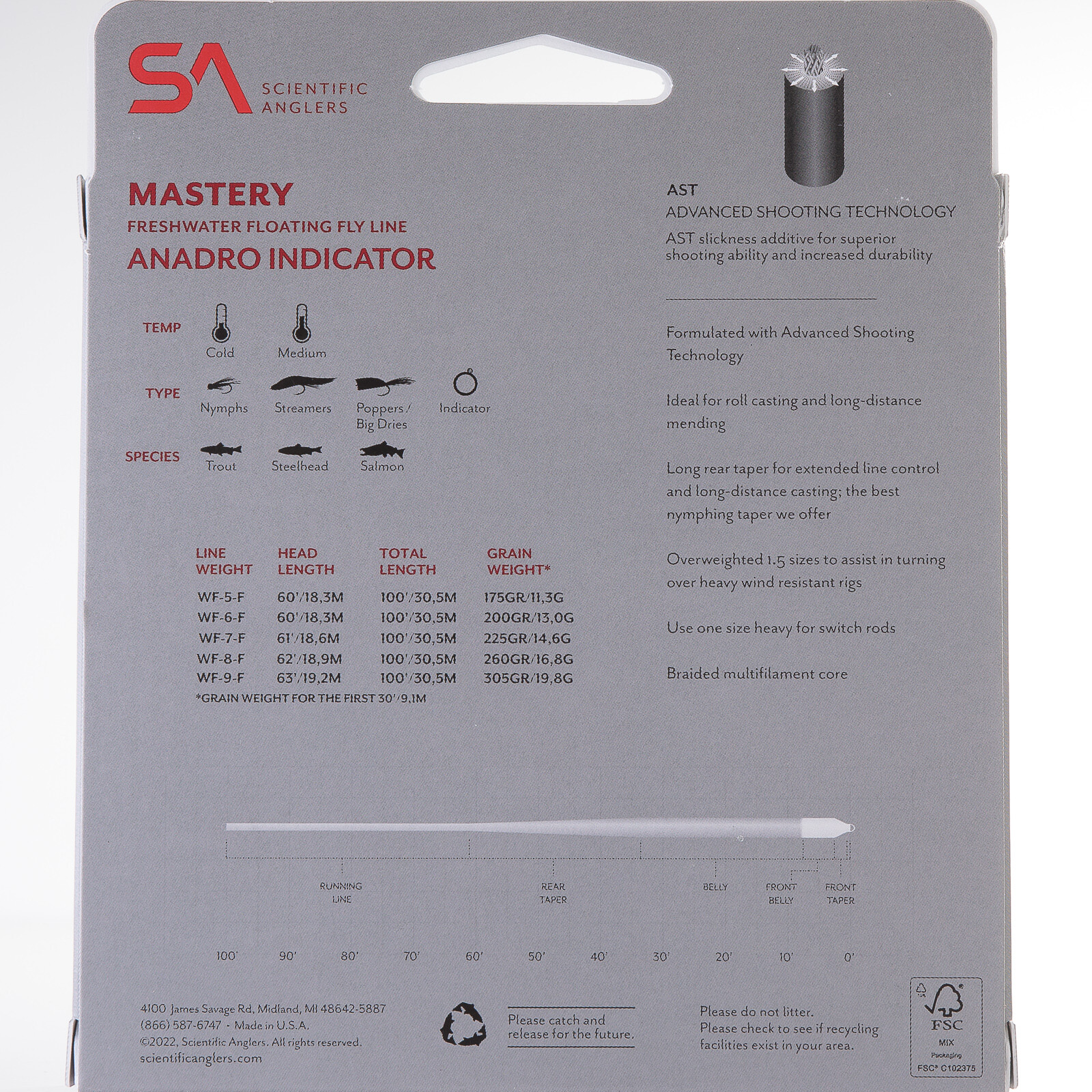 Scientific Anglers Mastery Anadro Indicator Fly Line – FREE FAST SHIPPING