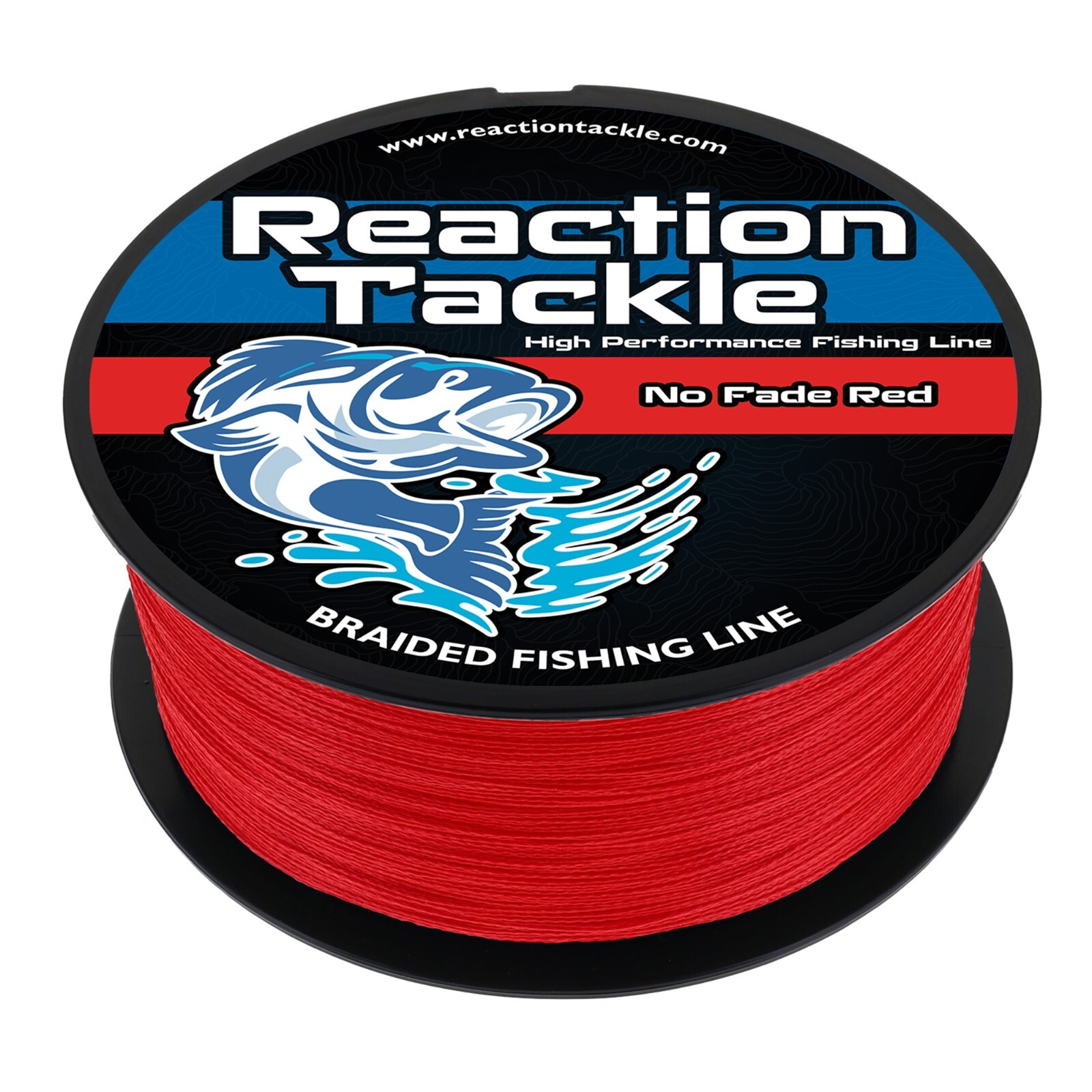 Reaction Tackle High Performance Braided Fishing Line / Braid – NO FADE Red