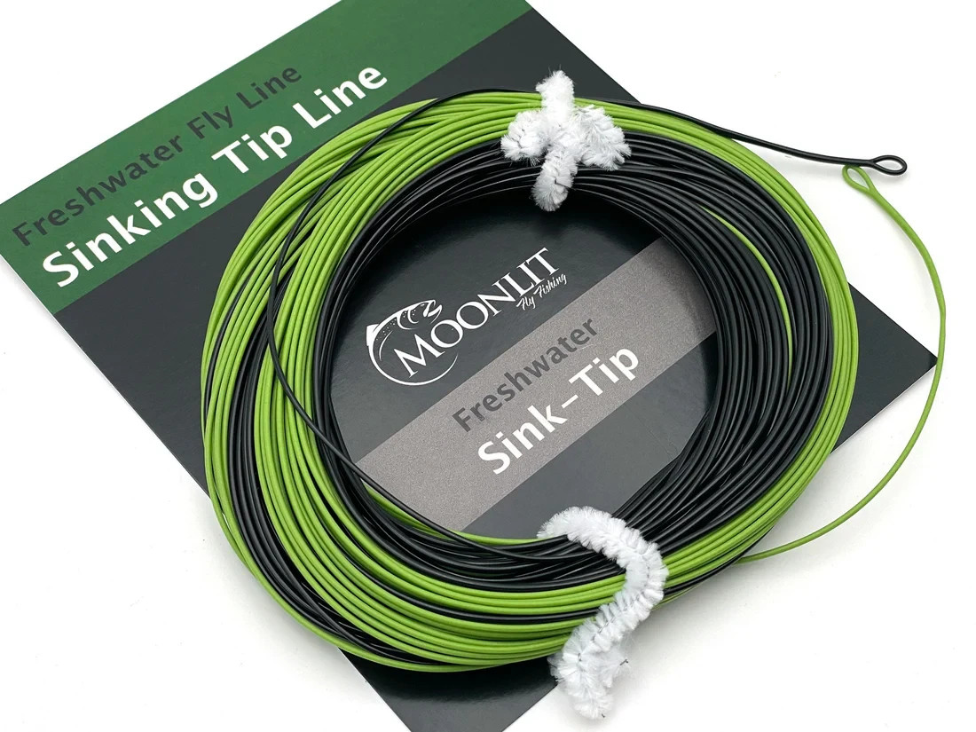 Moonlit Fly Line 4wt WF4S Fast Sinking Tip S5 Black Olive 4.5-6 IPS 30′ Long Tip