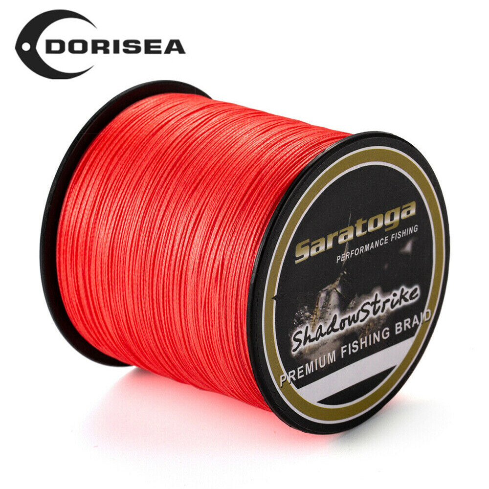 8 Strands 300M /328 Yards Red Power Line Dynema Braided Fishing Line 10LB~300LB