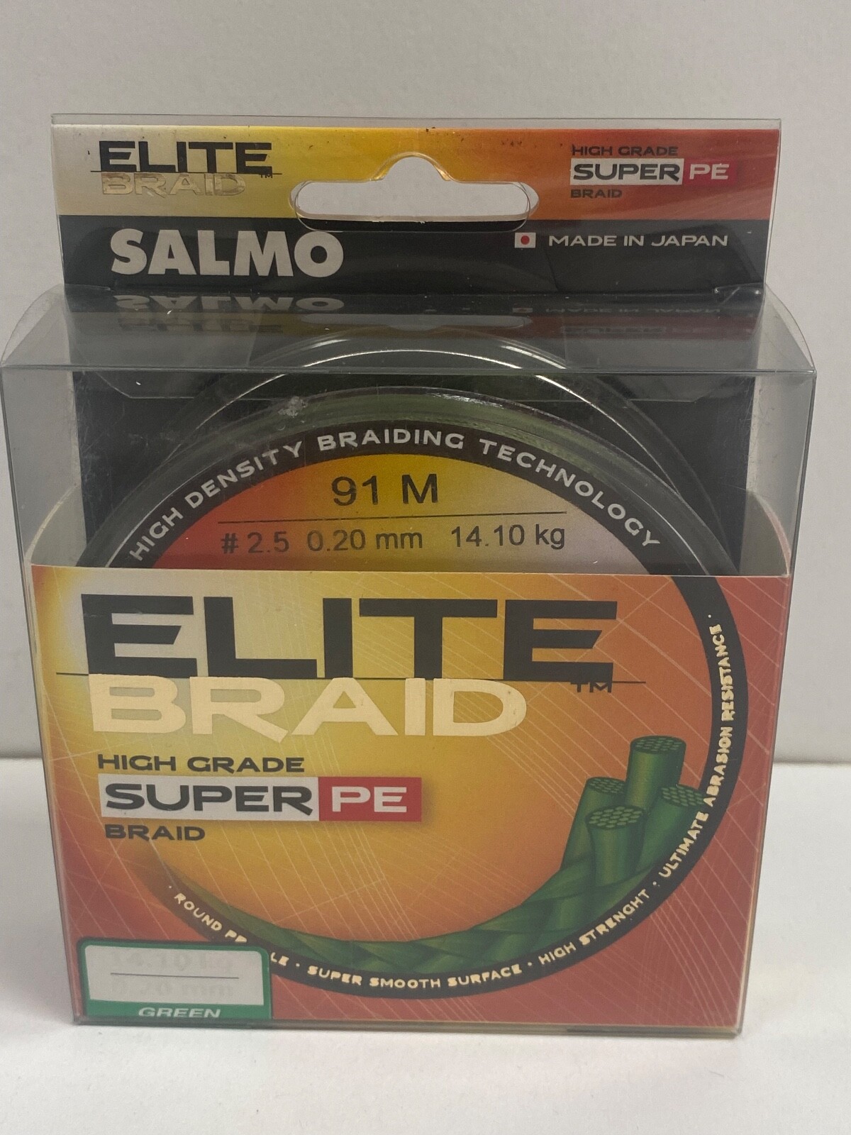 SALMO Extra Strong Fishing Line Elite Green Braid 91m #2.5 0.2mm 14.10kg SuperPE