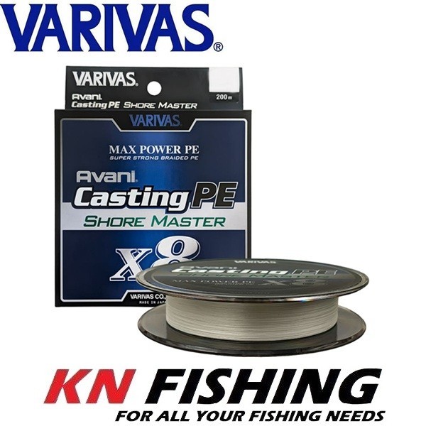 VARIVAS AVANI CASTING MAX X8 Shore X-Braid Line White 200m PE 0.6 – 2.0