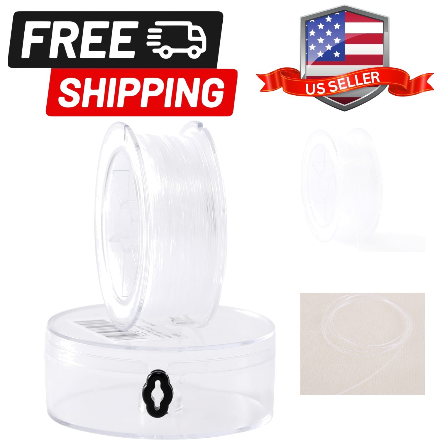 Clear Fishing Wire, 75 Yards 0.5mm Monofilament Nylon Fishing Line, Invisible…