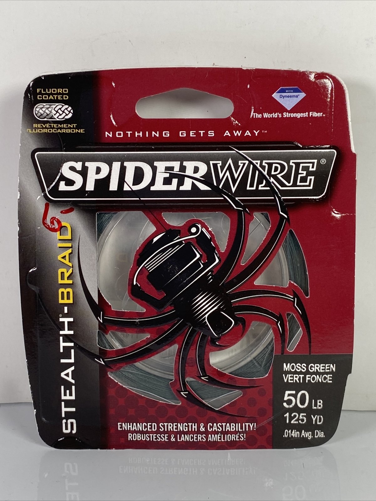 Spiderwire Stealth Braid Superline 50lb 125yd Moss Green 0.014 in Avg Diameter