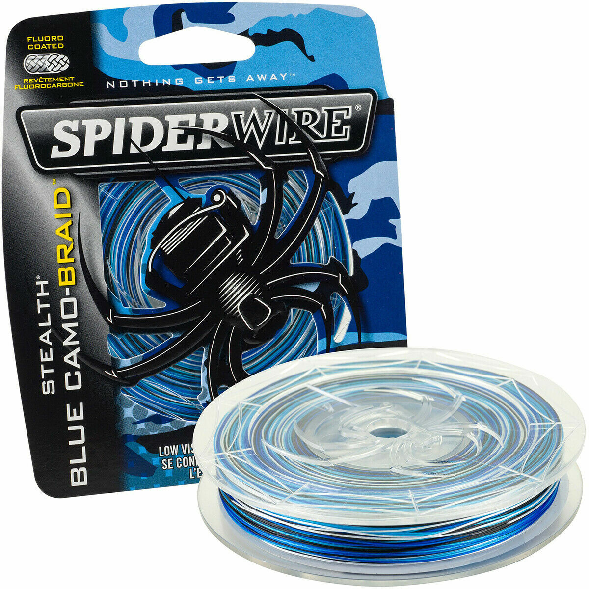 SpiderWire Stealth Braid 200 Yard Fishing Line – Blue Camo CHOOSE