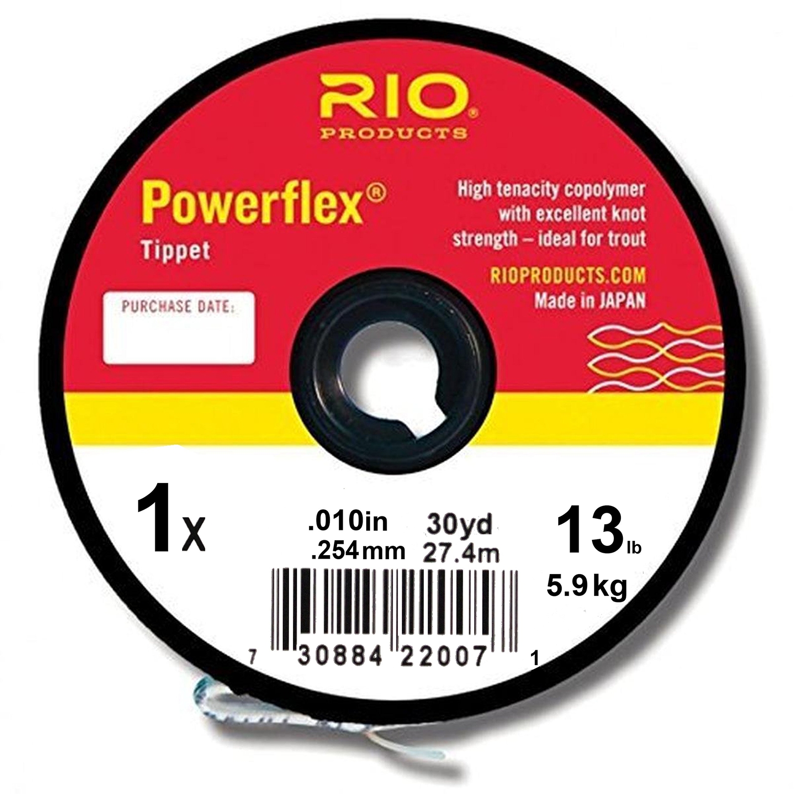 Rio Fly Fishing Tippet PowerfleX-0X-Tippet 30yd 15Lb Fishing Tackle, Clear