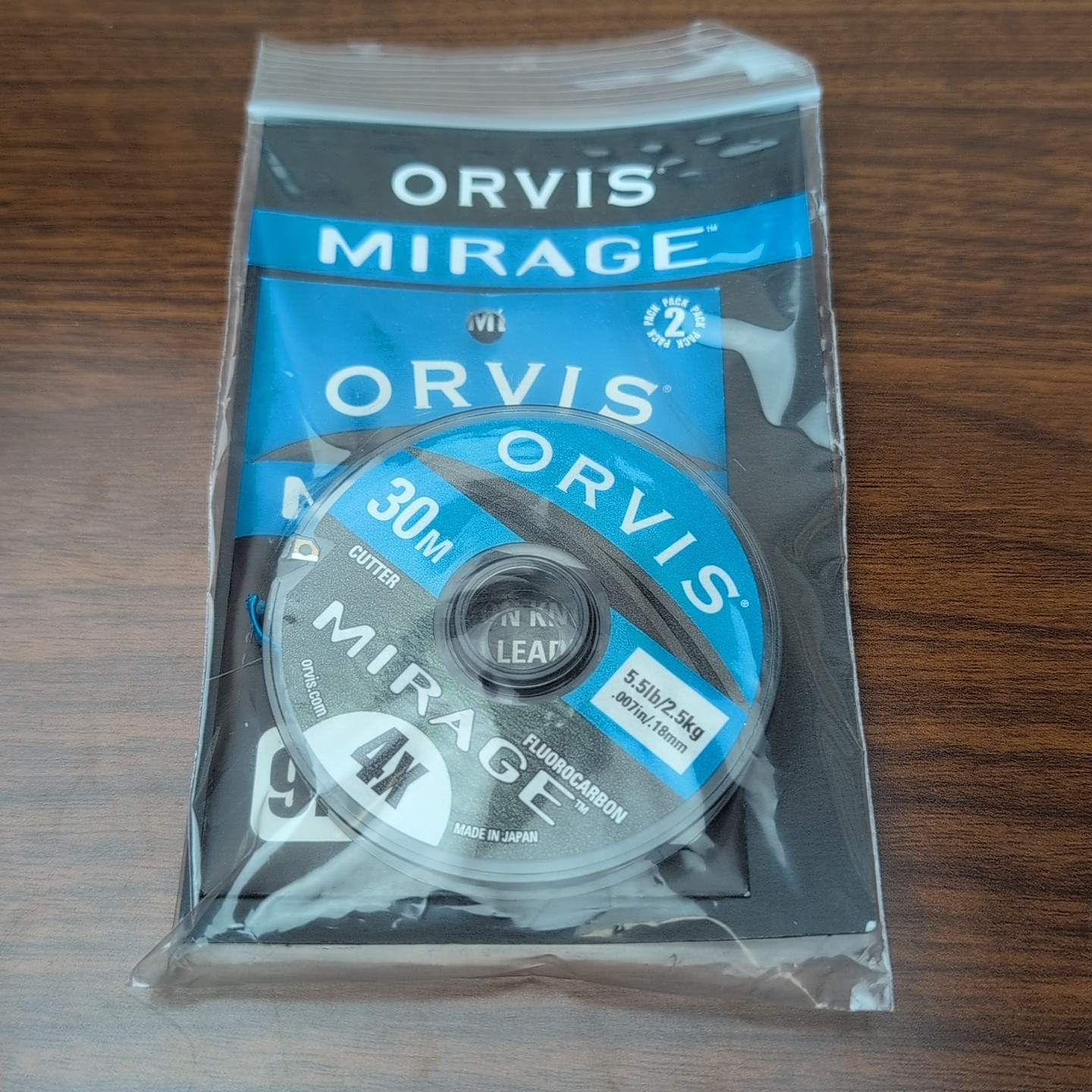 Orvis Mirage Fluorocarbon Tippet + Leader Combo Pack – 9ft 4X – FREE SHIP!