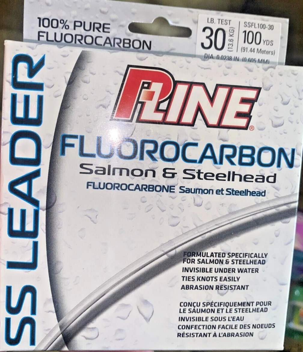 P Line Fluoro Carbon-Salmon & Steelhead. SS Leader. 30lb, 100 Yds. SSFL100-30