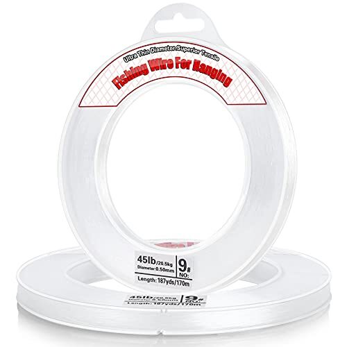 Clear Fishing Wire, Acejoz 656FT Fishing Line Clear 0.5mm, 558ft, 45lb