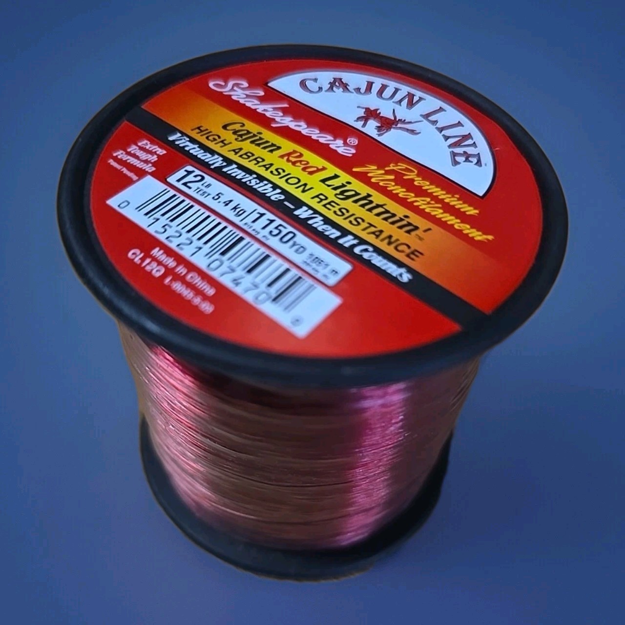Cajun Line Red Lightnin 12lb Monofilament 1150yd Spool Fishing Line NEW