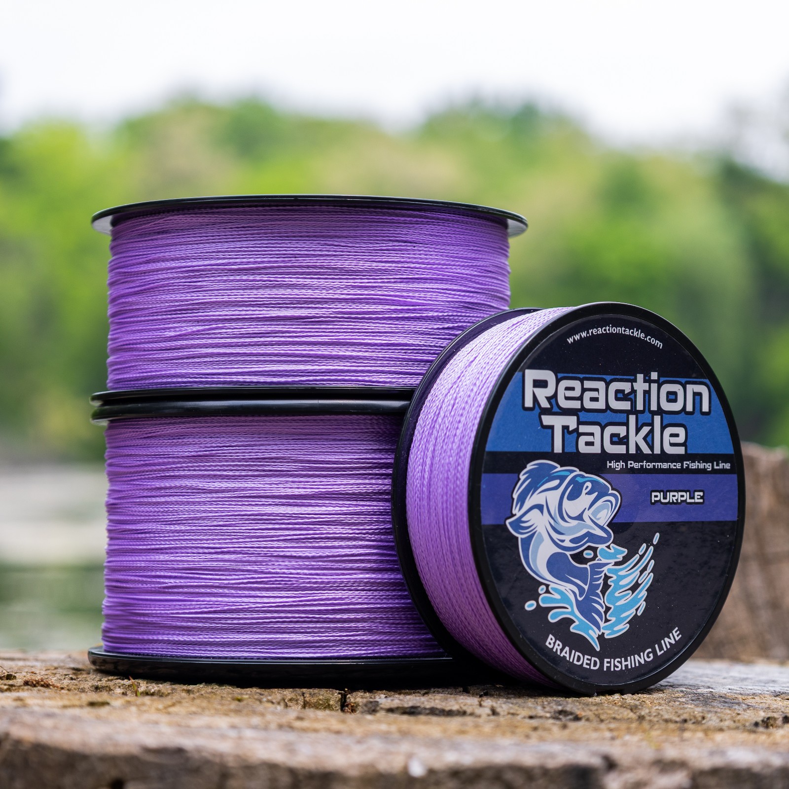 Reaction Tackle High Performance Braided Fishing Line / Braid – Purple