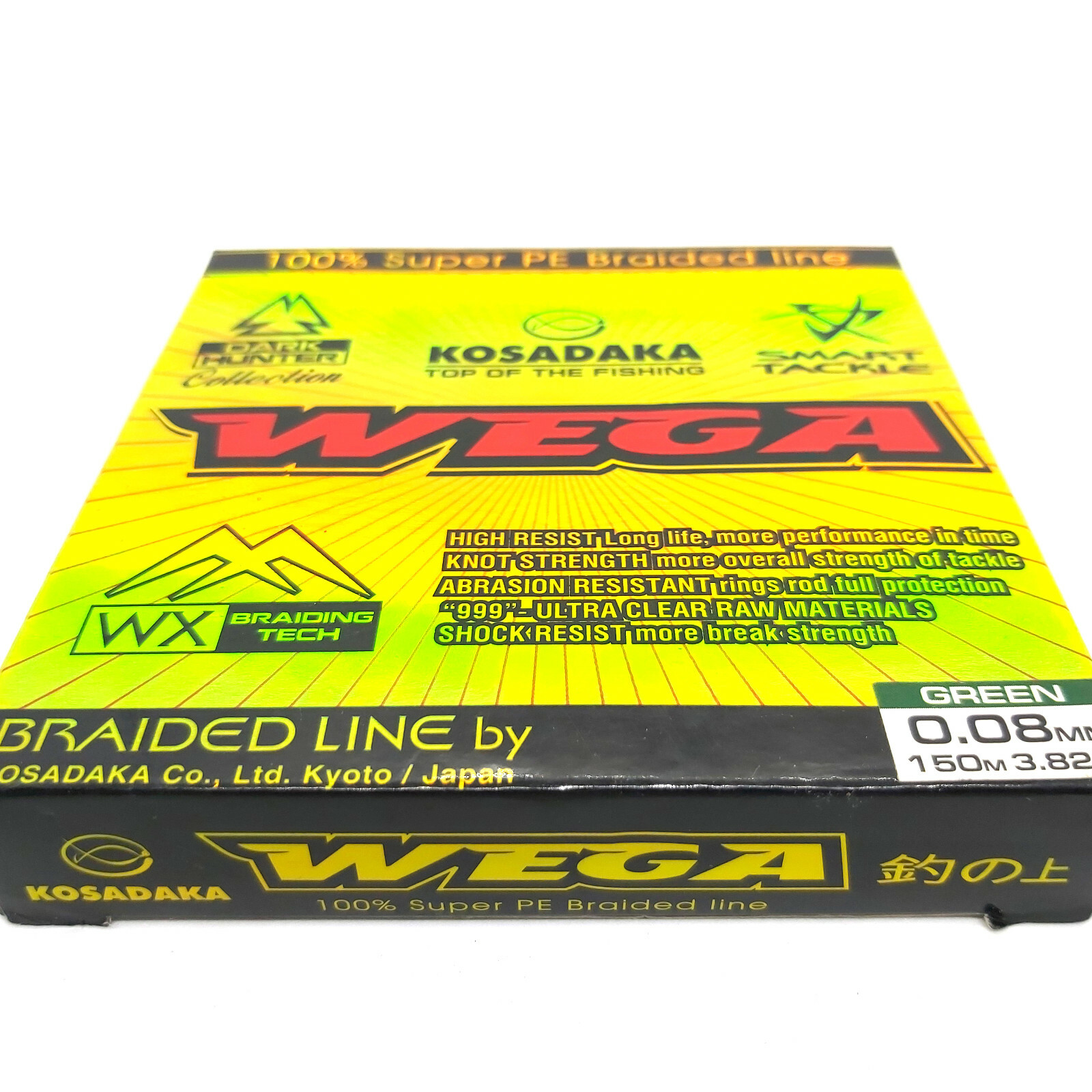 KOSADAKA WEGA FISHING BRAID LINE GREEN DARK HUNTER 150M PE #0.8 0.08mm 3.82kg