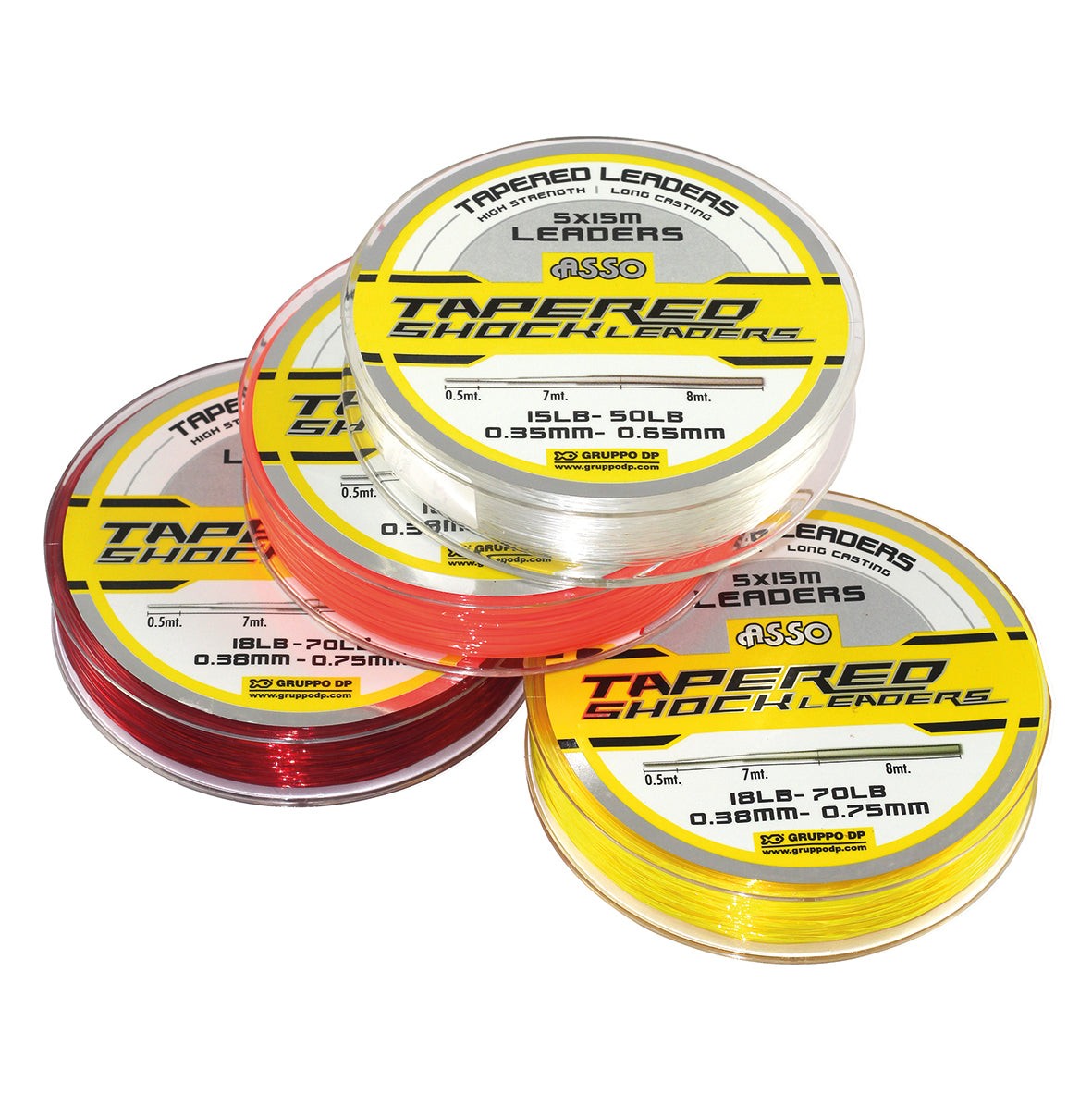 Asso Tapered Shock Leader 5 x 15M – Sea Fishing Line – Monofilament