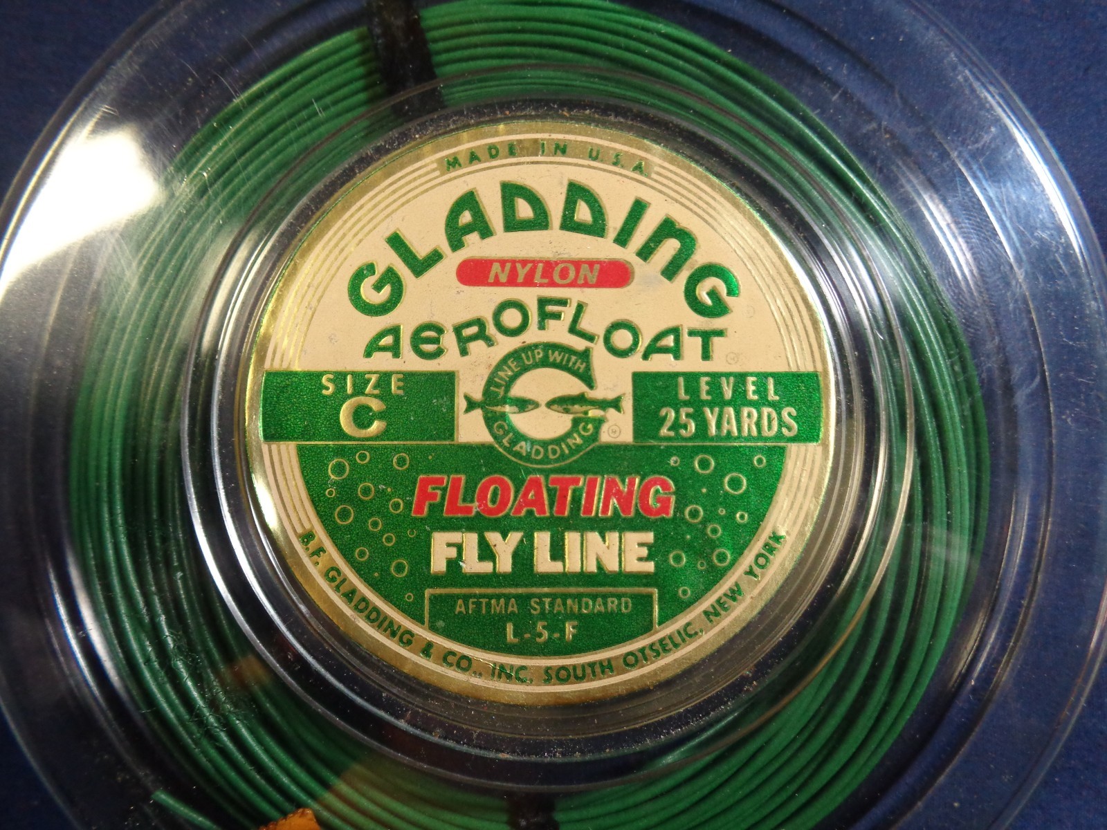 Vintage Floating Fly Line “GLADDING AEROFLOAT” Size C Green L-5-F