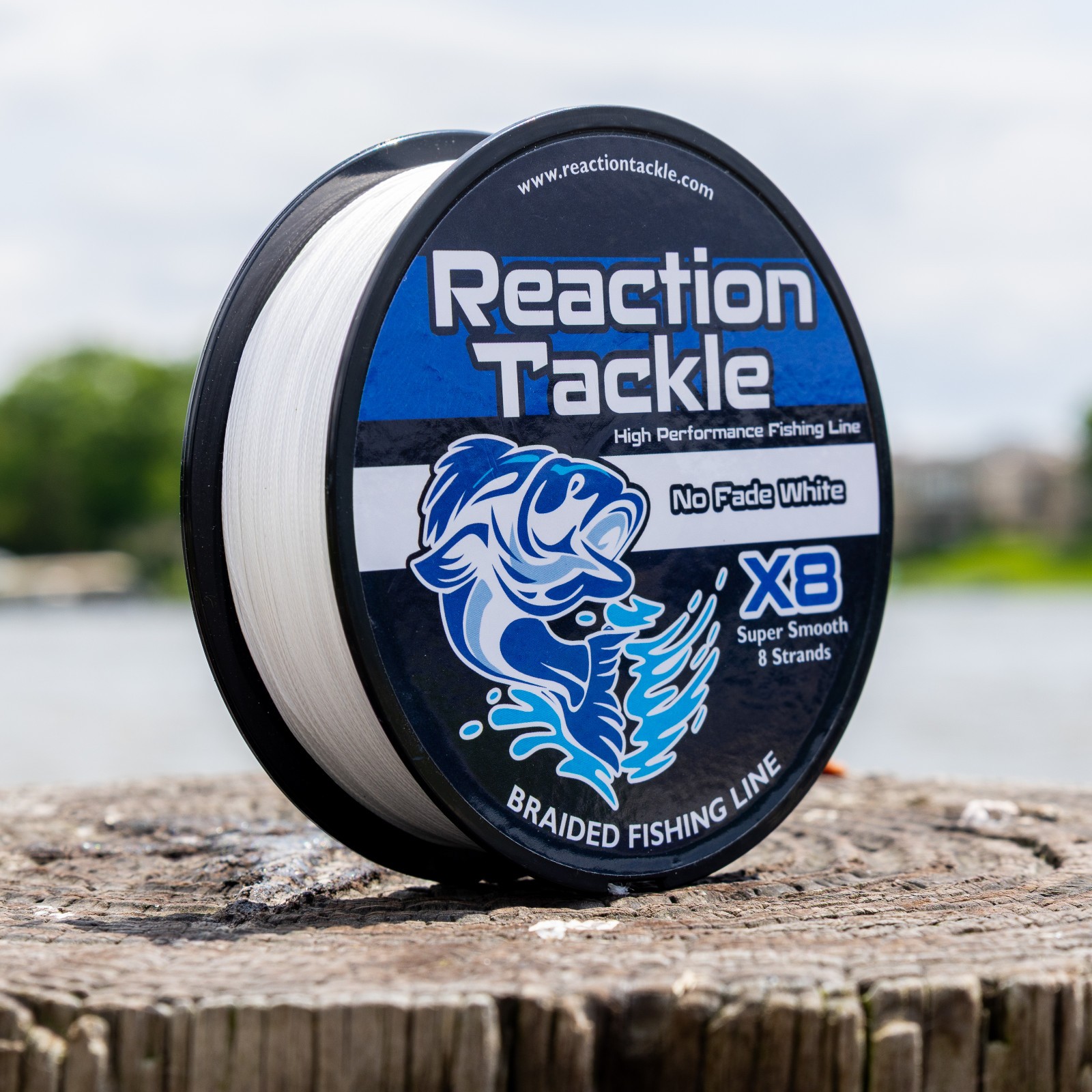 Reaction Tackle High Performance Braided Fishing Line / Braid – White