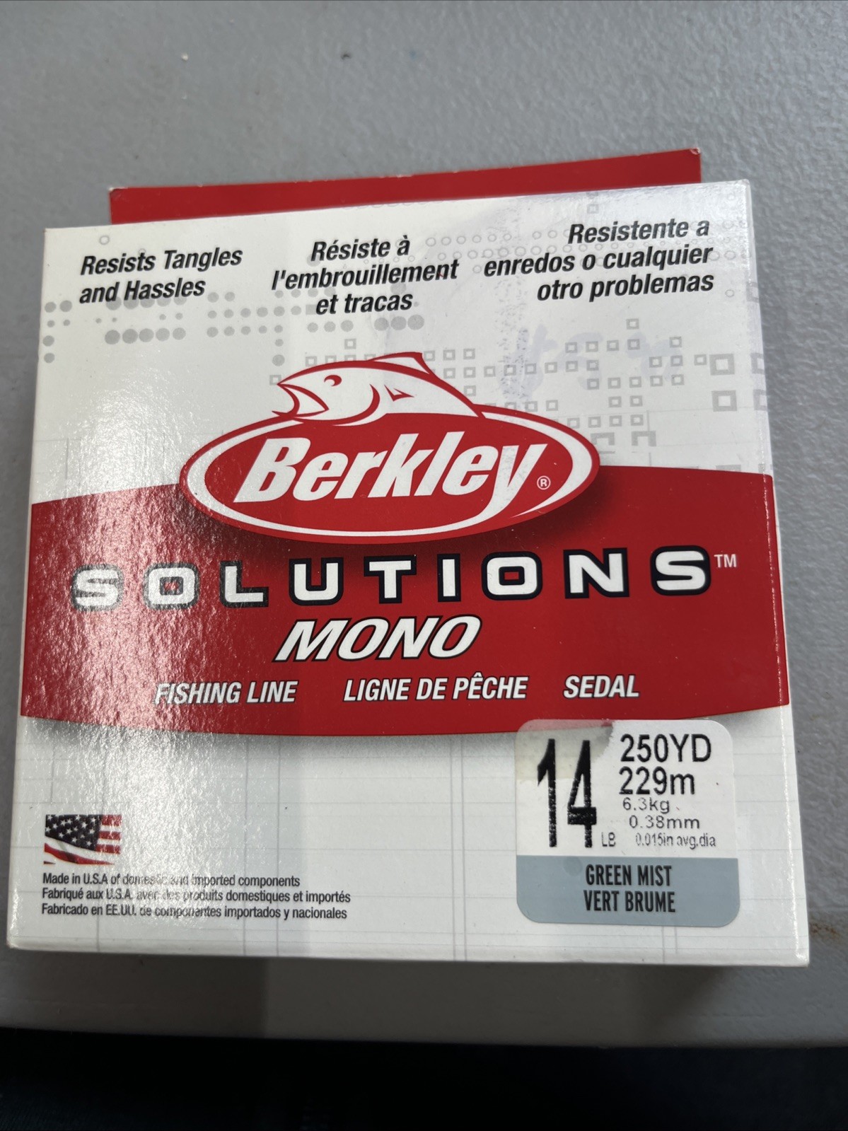 BERKLEY SOLUTIONS MONO 14lb TEST-GREEN MIST-.015″Diameter-250 Yards-FAST SHIPPIN