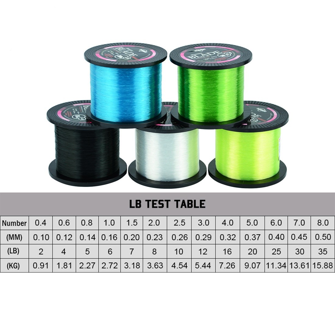 500M Super Strong Fishing Line Monofilament Nylon Fishing Line 2lb-35lb