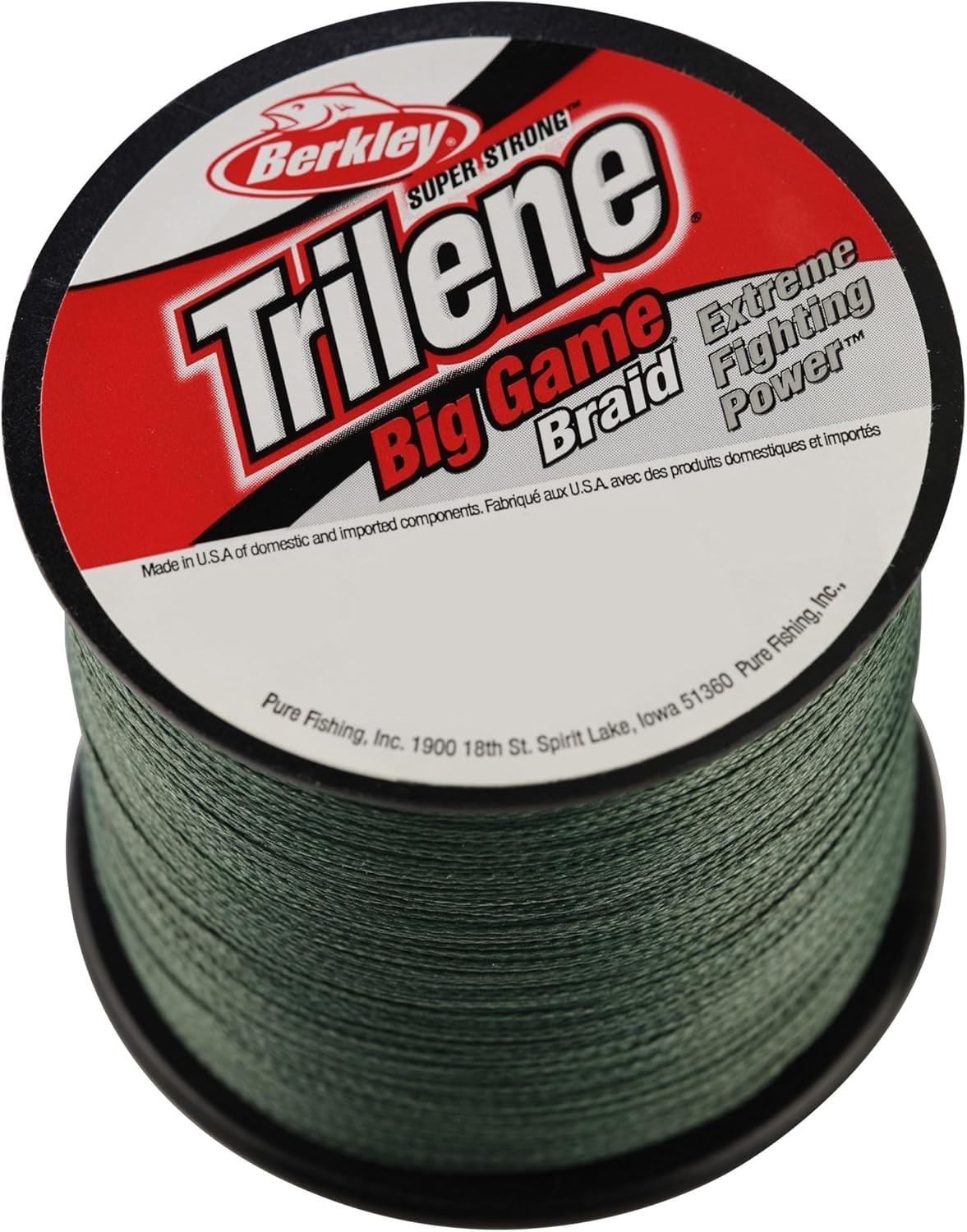 Trilene Big Game Braid Fishing Line – 30lb, 328yd, Abrasion Resistant Green