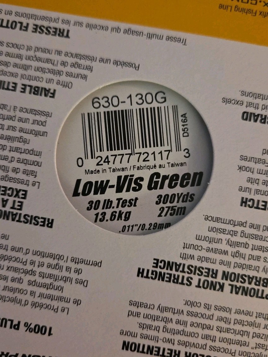 New! Sufix ProMix Braid Lo-Vis Green 30 lb Test 300 yards Fishing Line 630-130G