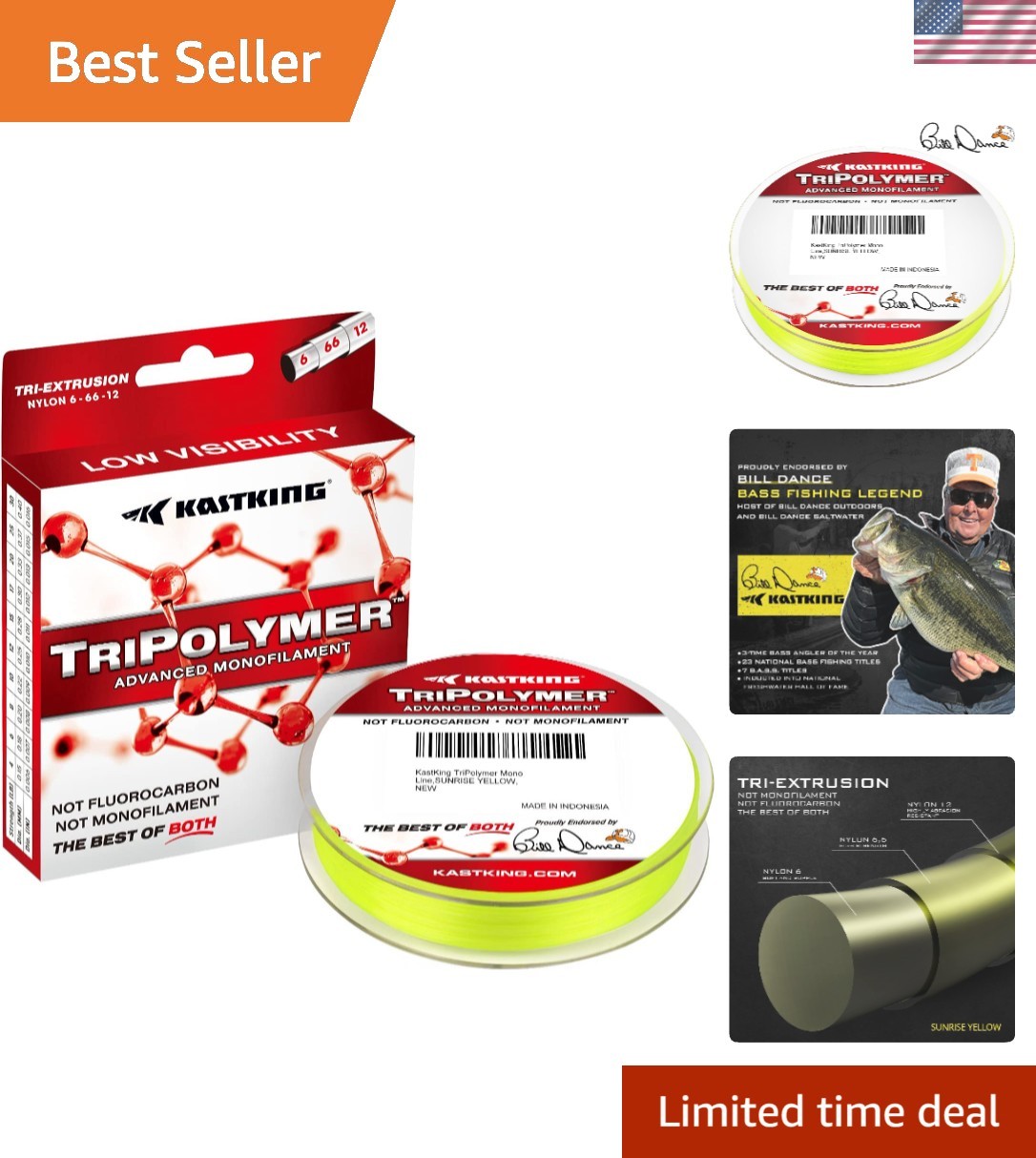 Next Generation Nylon Fishing Line 8lb-300yds – Low Stretch & High Sensitivity