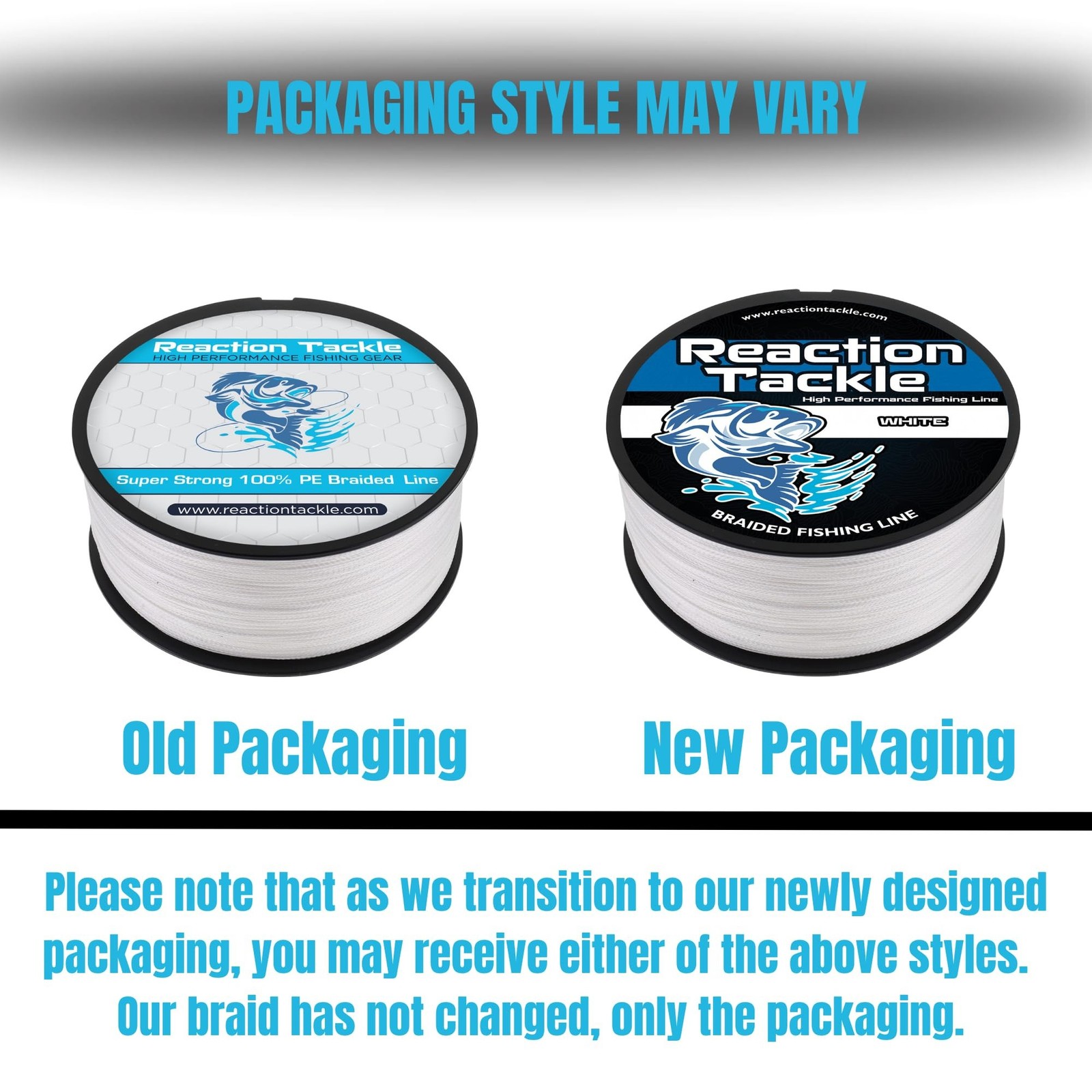 Reaction Tackle Braided Fishing Line Blue Camouflage 20 Lb (150 Yards)
