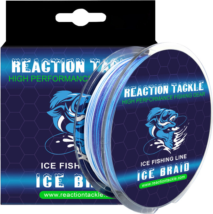 Reaction Tackle Ice Braid Ice Fishing Braided Line, Tip-Up Line 8 strand 150 yds