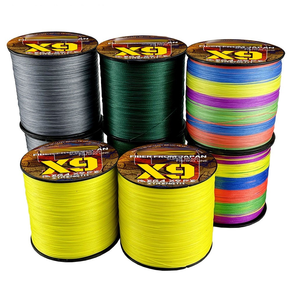 500M 9 Strands Braided Fishing Line Super Strong Multifilament Line 24lb-100lb