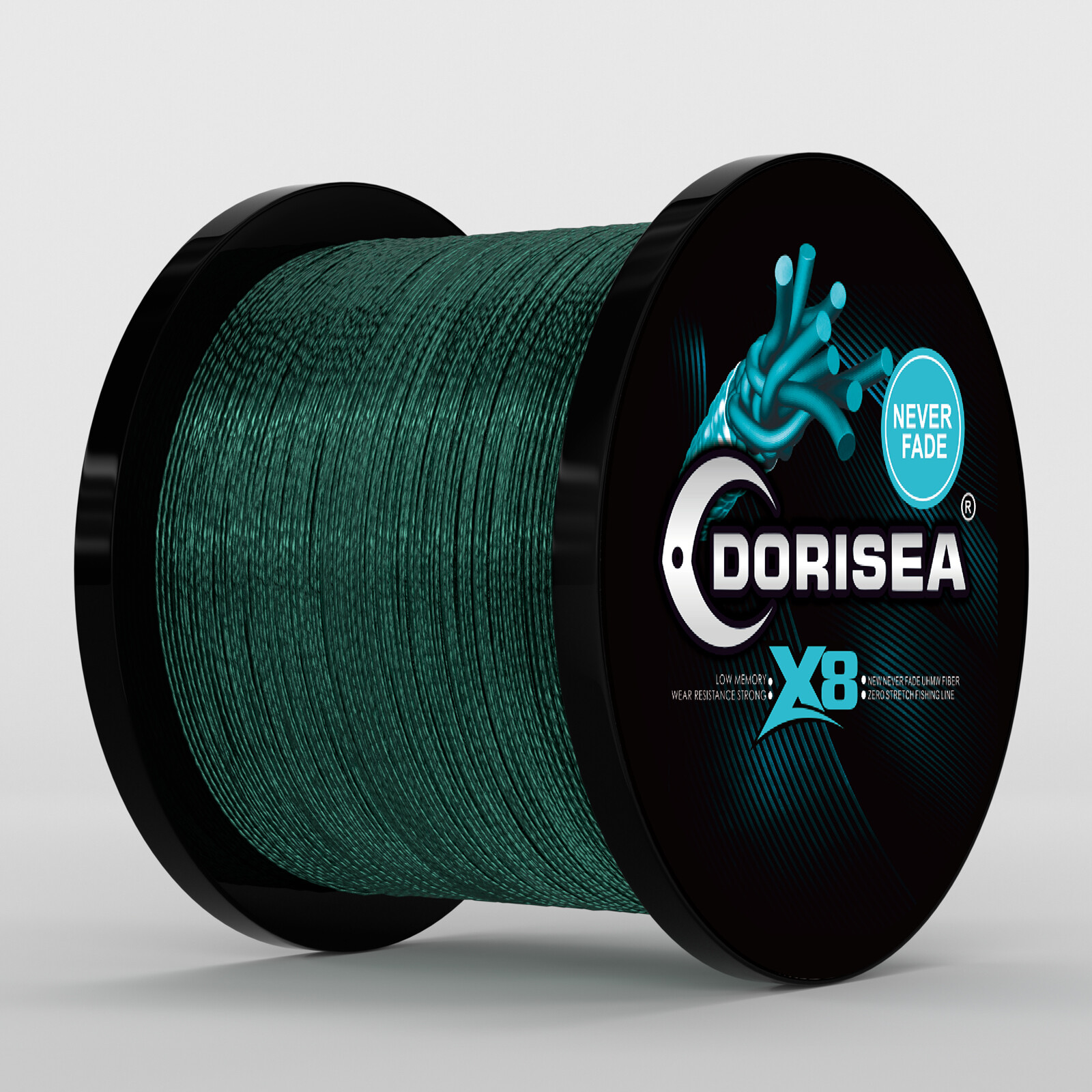 Dorisea NEVER FADE 8 Strands Moss Green No Dye Braided Fishing line 100m-2000m
