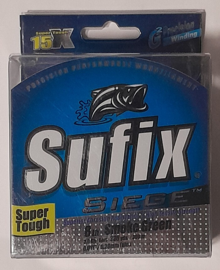 Sufix Siege Fishing Line Smoke Green 8 lb Test 330 yards