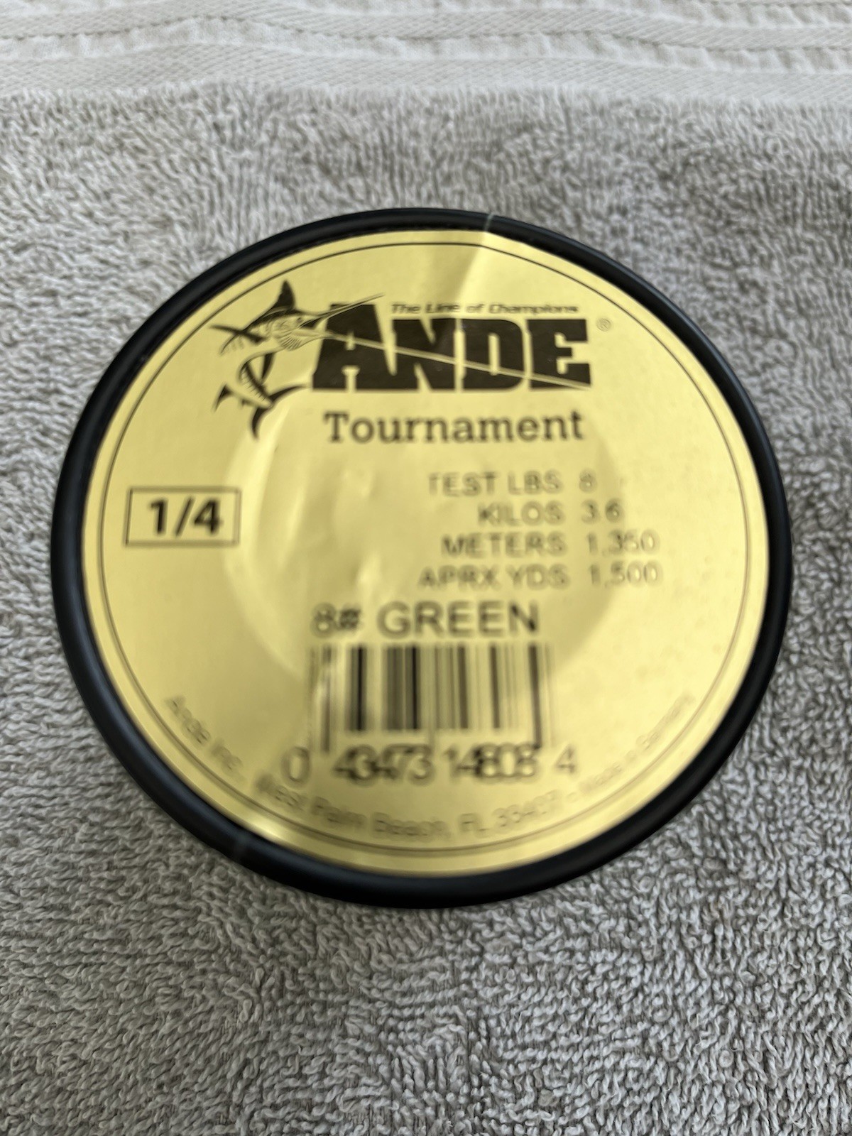 Ande Tournament Monofilament Fishing Line 1/4lb Spool 8lb Test-New!!!
