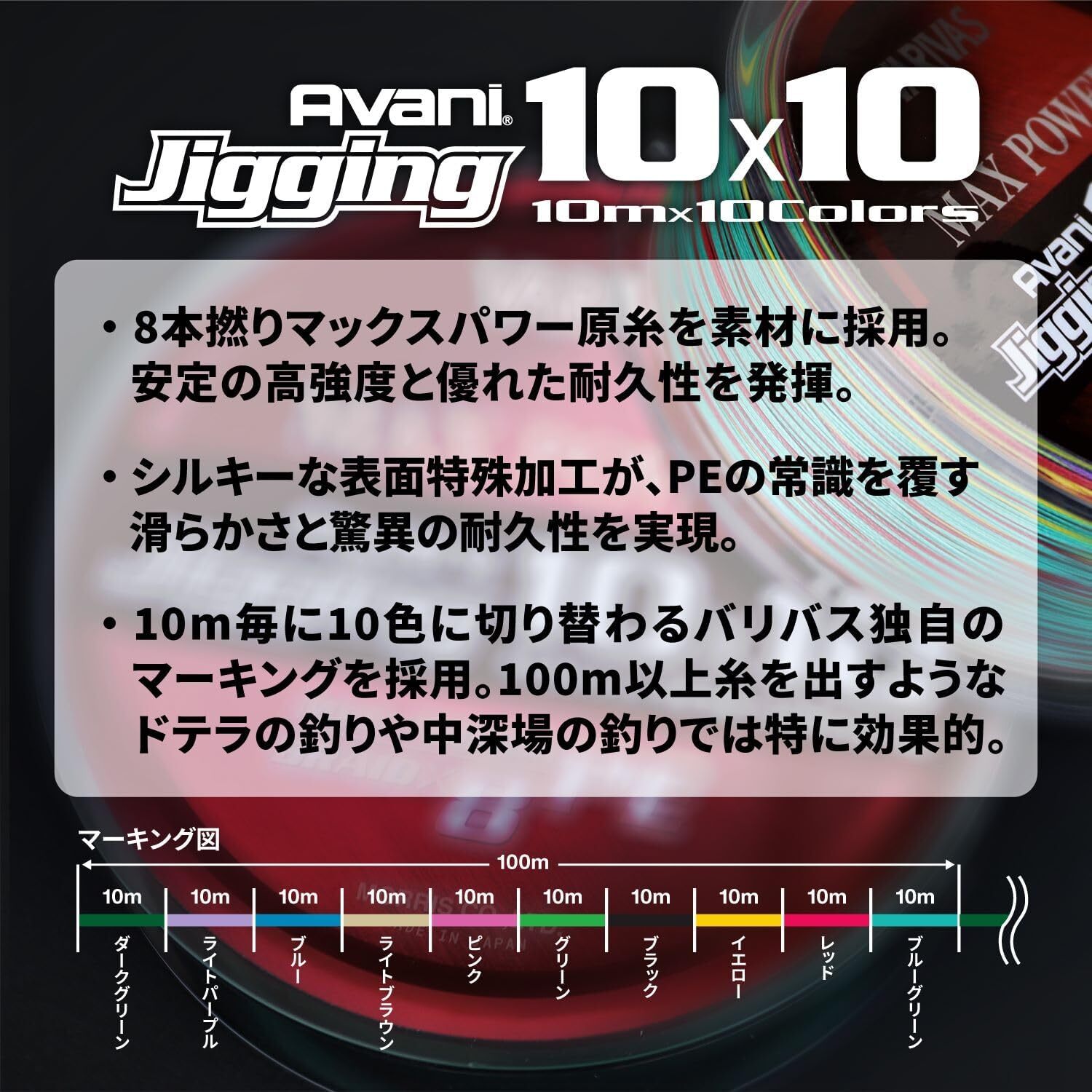 VARIVAS 8 strand PE line Avani Jigg #0.6-#12.0 8Braid Line 200m-1200m