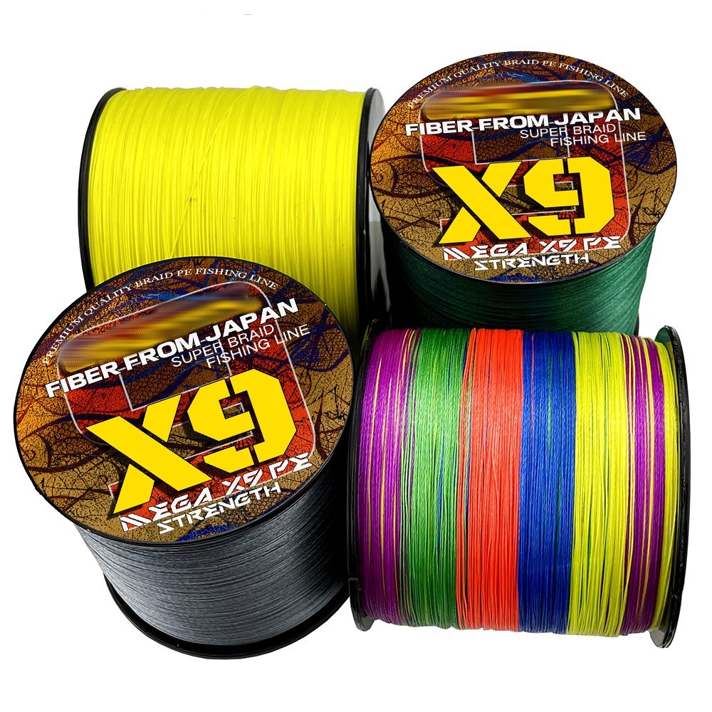500M 9 Strands Braided Fishing Line Super Strong Multifilament Line 24lb-100lb