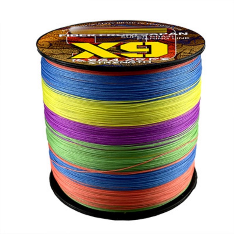 500M 9 Strands Braided Fishing Line Super Strong Multifilament Line 24lb-100lb