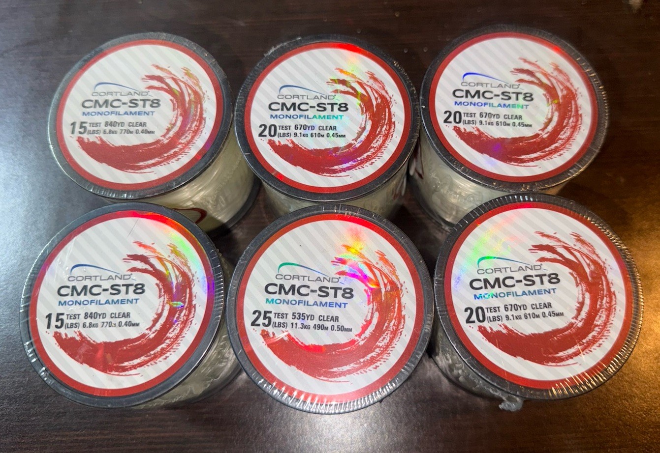 Lot of 6 Cortland CMC-ST8 Monofilament Assorted LBS Test Spools