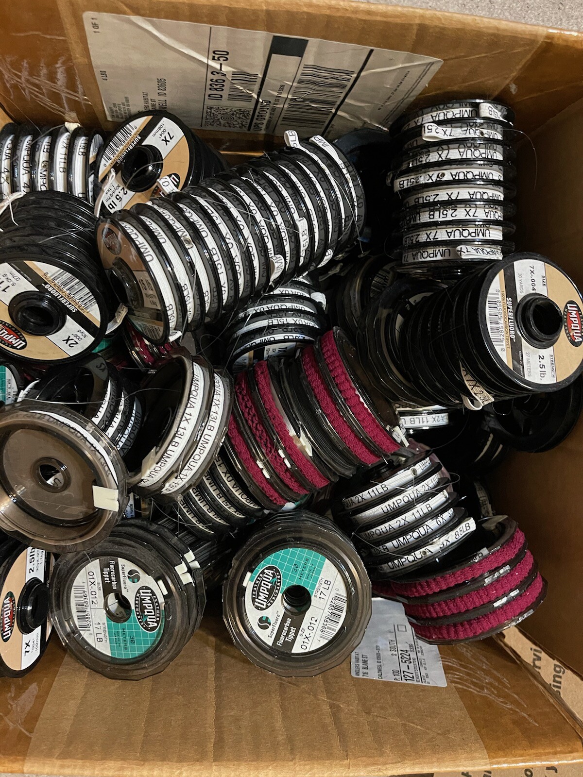 Bulk 206 spools of Umpqua 100% Superfluoro Fluorocarbon Tippet