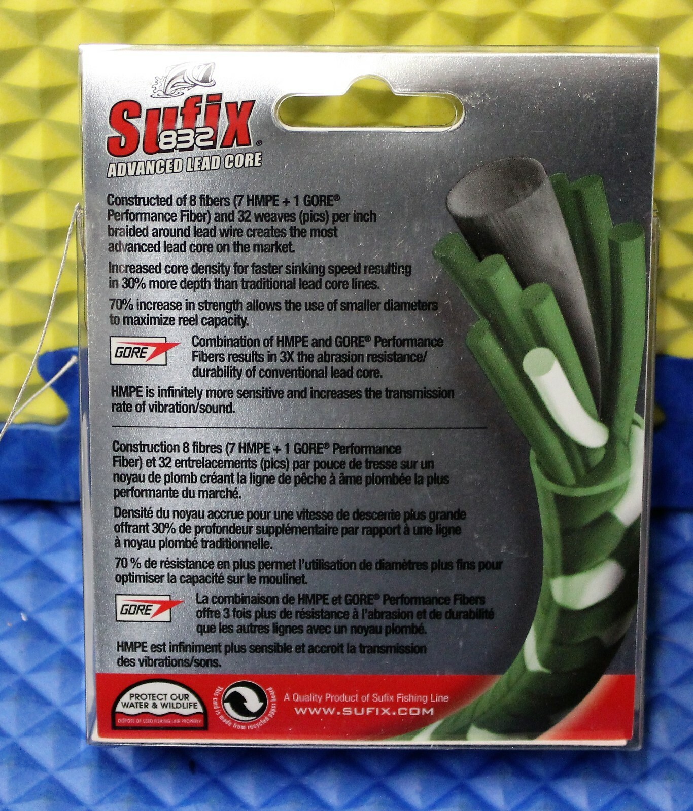 Sufix 832 Advanced Lead Core 100YDS 18LB Metered 658-118MC