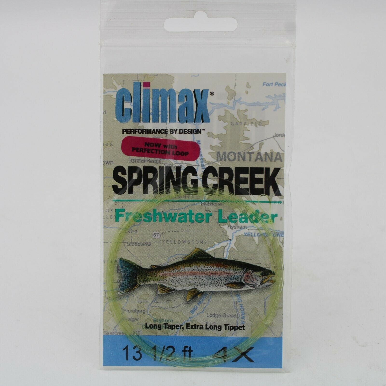 Climax Spring Creek Fresh Water Leader Fly Fishing Tippet 290341 13-1/2ft 4X