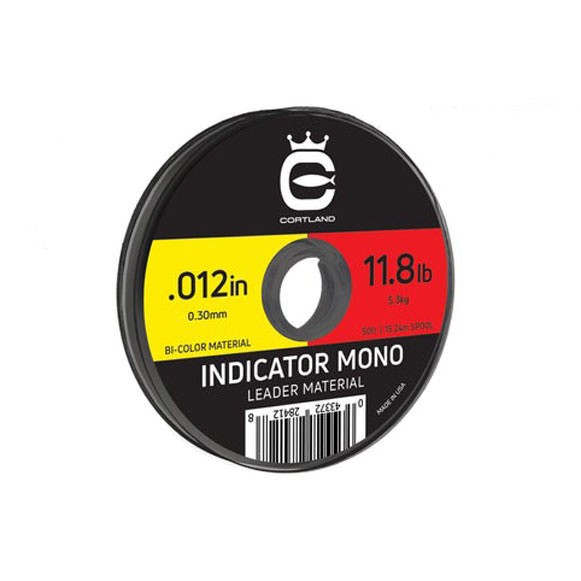 Cortland Indicator Mono Leader Material Bicolor (Red Yellow) – New