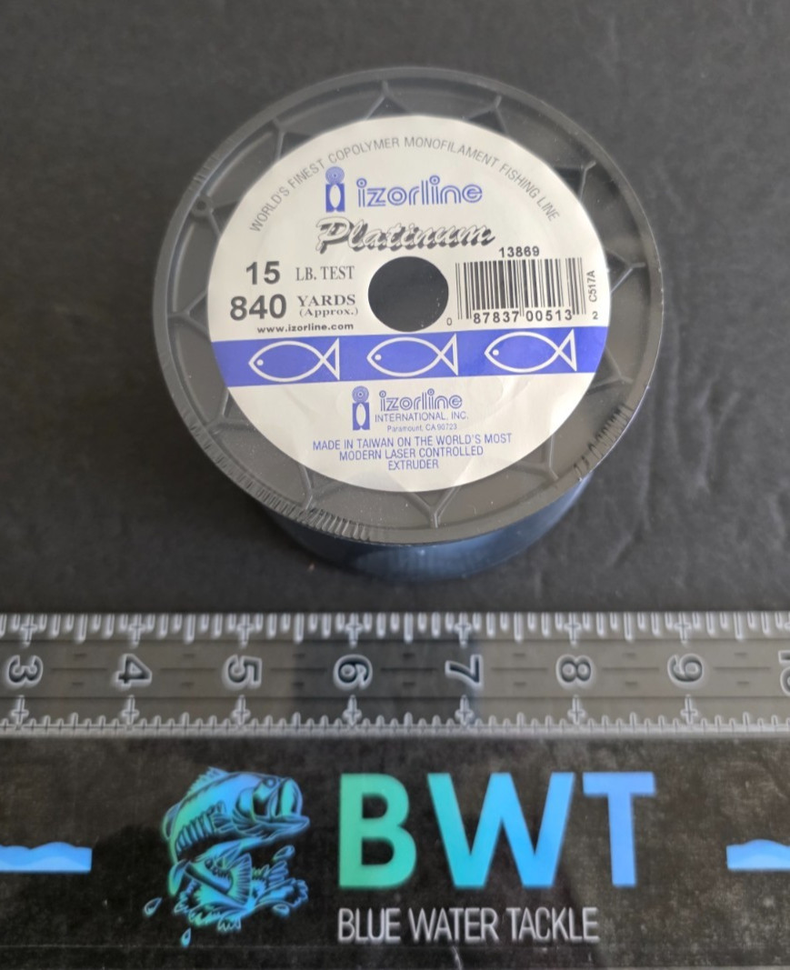 Izorline Platinum Copolymer Monofilament Fishing Line 840 yd. Spool- 15 lb Test