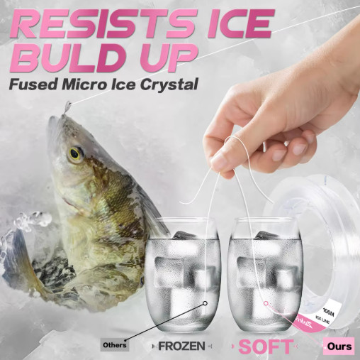 ZUKIBO Ice Crystal Braided Fishing Line Thin Soft Superline