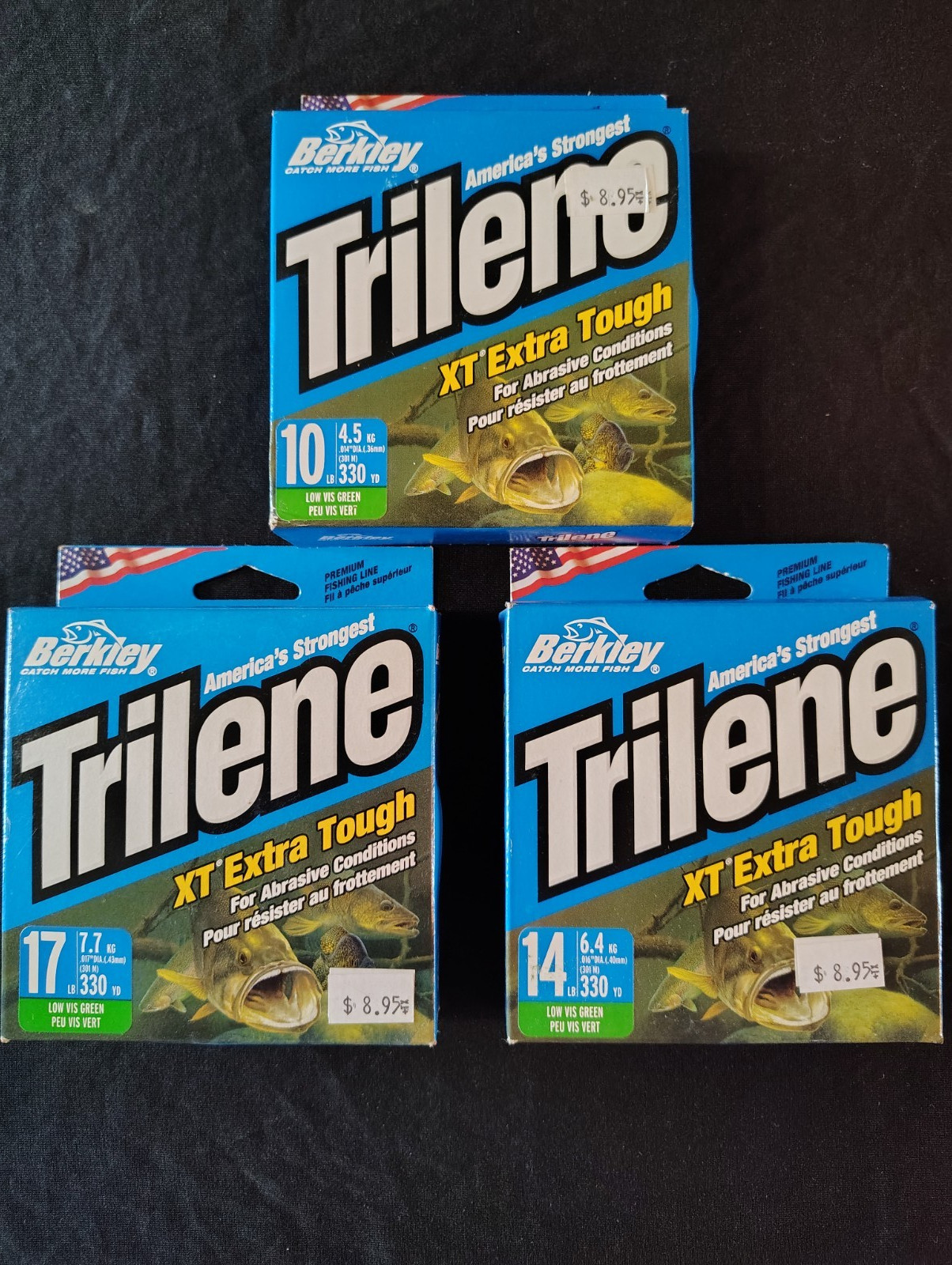 Berkley Trilene XT Extra Tough Lo-Vis Green Monofilament 330yd