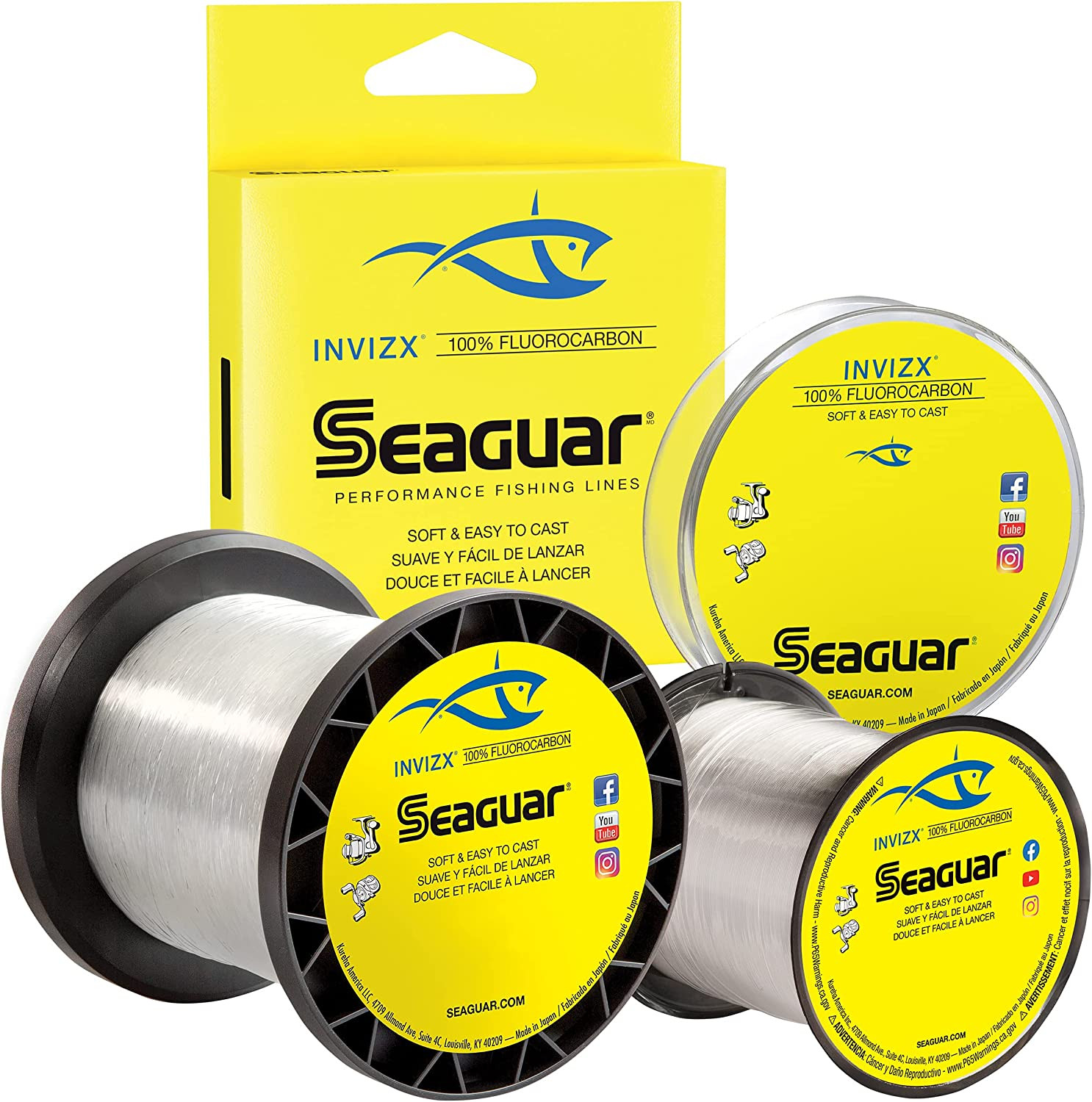 Seaguar Invizx Multi-Species Fishing Line for Casting, Live Bait, Freshwater, 10