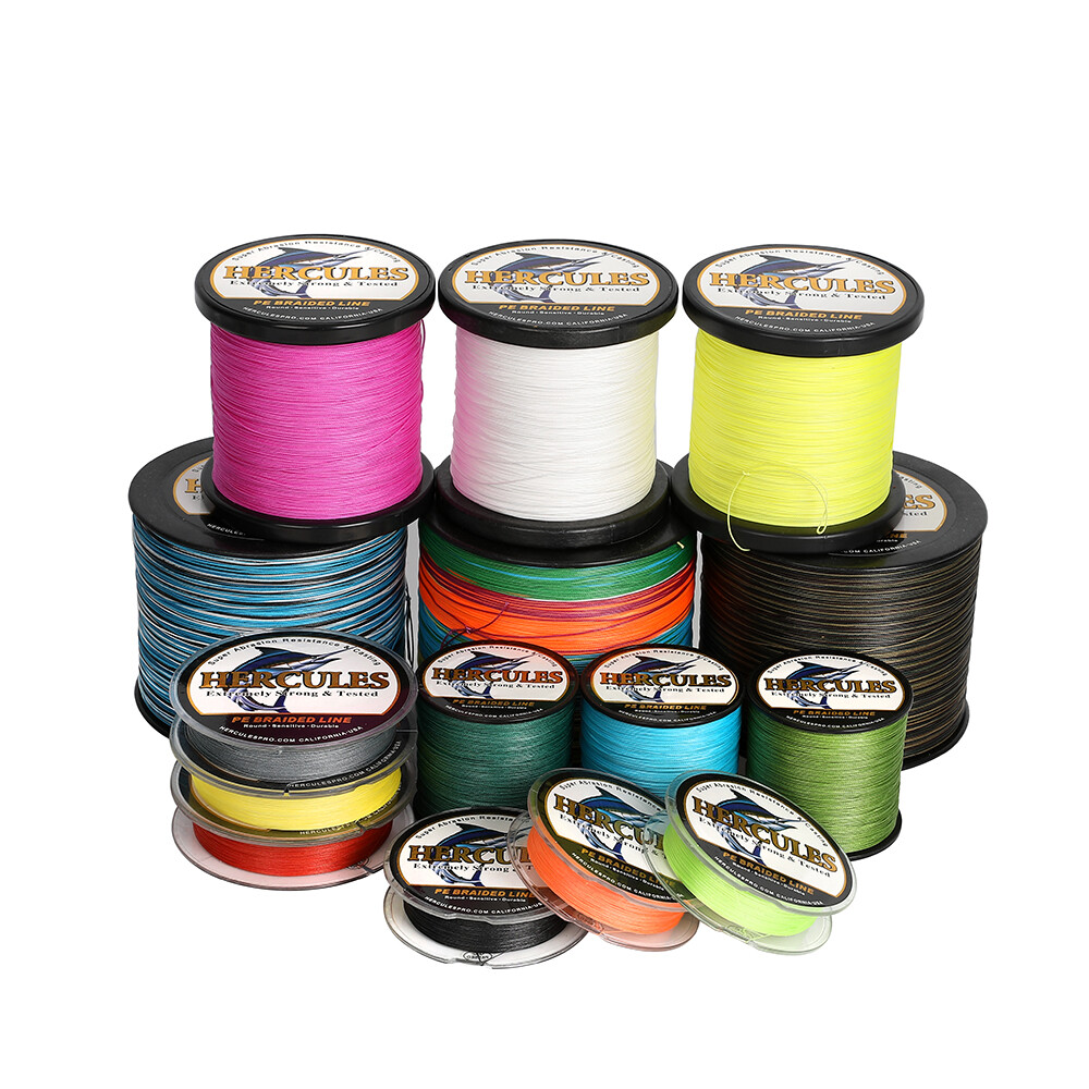 HERCULES Braided Extreme Super Fishing Line 500m Yards 10lb-300lb PE 8 Strands